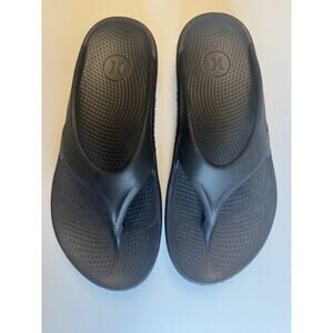 Hurley Flip Flops Mens 9 Black Sandals Thong Comfort Beach Casual NWOT